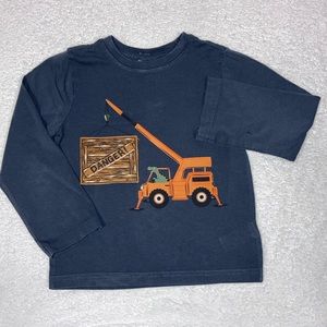5/$20 Tommy Bahama dinosaur crane construction truck flap long sleeve 4t
